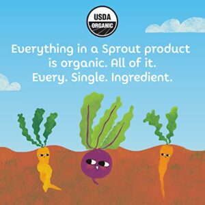 Sprout Organic Baby Food Pouches Stage 3, Organically Sourced Meat Protein, Root Vegetables Apple w/ Beef, 4 Ounce (Pack of 12)