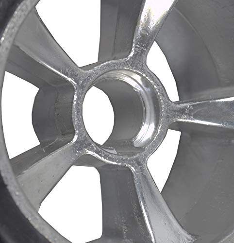 AlveyTech Solid Rear Wheels - 4 1/2" x 2 1/2" fits the Razor Ground Force Electric Go-Kart, Replacement Drifter Tire Assembly, Hub Set, Back Cart Wheel, Power E-Scooter, Trike Parts