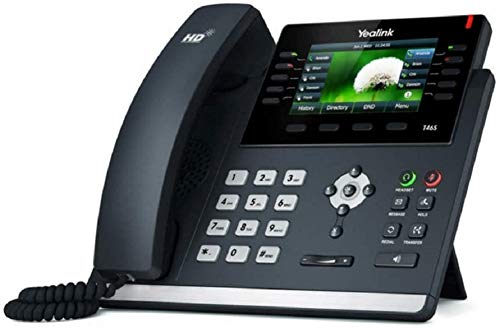 Yealink SIP-T46S IP Phone, 16 Lines. 4.3-Inch Color Display. Dual-Port Gigabit Ethernet, 802.3af PoE, Power Adapter Not Included