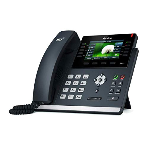 Yealink SIP-T46S IP Phone, 16 Lines. 4.3-Inch Color Display. Dual-Port Gigabit Ethernet, 802.3af PoE, Power Adapter Not Included