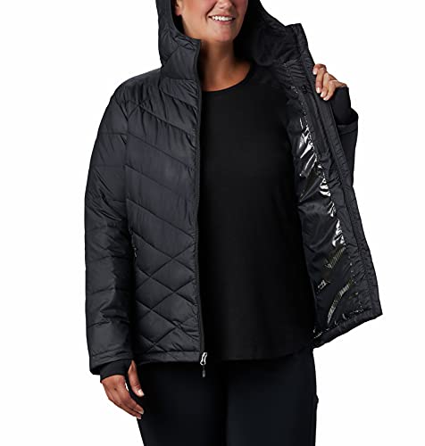 Columbia Women's Heavenly Hooded Jacket, Black, 3X Plus