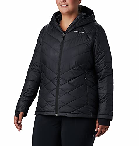 Columbia Women's Heavenly Hooded Jacket, Black, 3X Plus