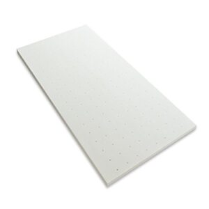 Best Price Mattress 2 Inch Ventilated Memory Foam Mattress Topper, CertiPUR-US Certified, Twin XL, White