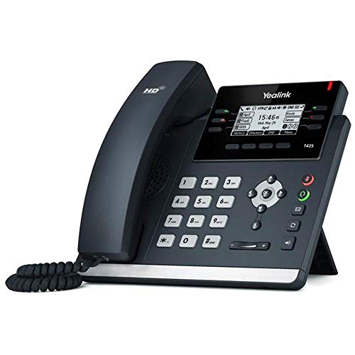 Yealink SIP-T42S 12 Lines. 2.7-Inch Graphical Display. Dual-Port Gigabit Ethernet, 802.3af PoE, Power Adapter Not Included