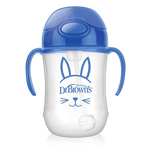 Dr. Brown's Baby's First Straw Cup, 9 Ounce (6m+) - Blue (TC91012-P4)