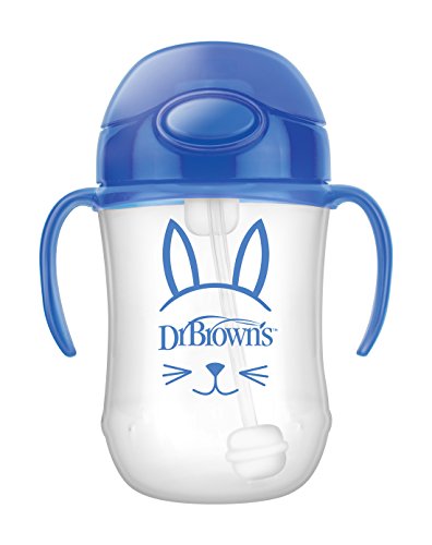 Dr. Brown's Baby's First Straw Cup, 9 Ounce (6m+) - Blue (TC91012-P4)