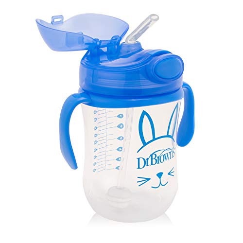 Dr. Brown's Baby's First Straw Cup, 9 Ounce (6m+) - Blue (TC91012-P4)