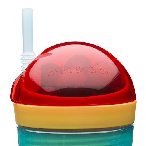 Zak Designs Cars 3 ZakSnak All-In-One Drink Tumbler + Snack Container For Toddlers – Spill-proof 4oz Snack Container Screws Securely Onto 10oz Tumbler With Accessible Straw, Cars 3