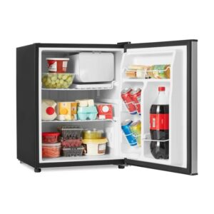 2.7 cubic foot stainless look compact dorm refrigerator