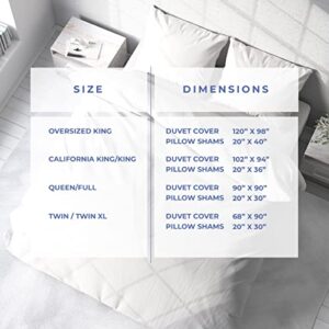 Kotton Culture 600 Thread Count 100% Egyptian Cotton Premium 3 Piece Duvet Set - Breathable All Season Comforter Cover with Zipper Closure & Corner Ties | Smooth Sateen Weave (Queen/Full, White)