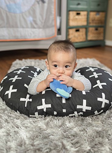 Mila Millie Premium Quality Nursing Pillow Cover Nordic Swiss White Cross Unisex Design Slipcover - 100% Cotton Hypoallergenic - Great for Breastfeeding Mothers - Fits Boppy Pillow