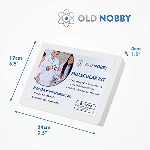 OLD NOBBY Organic Chemistry Model Kit (239 pc) - Molecular Models Kit with Atoms, Bonds, Instructions - STEM Science Kits for Kids Toys Chemistry Set for Students, Ochem Teachers, Young Scientists