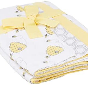 Hudson Baby Unisex Baby Cotton Flannel Burp Cloths, Bee, One Size