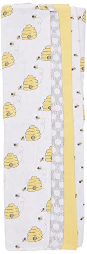 Hudson Baby Unisex Baby Cotton Flannel Burp Cloths, Bee, One Size