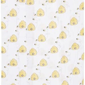 Hudson Baby Unisex Baby Cotton Flannel Burp Cloths, Bee, One Size