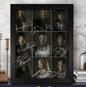 the walking dead signed autographed photo 8x10 reprint rp pp - norman reedus, andrew lincoln, lauren cohan, danai gurira, steven yeun & others