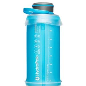 Hydrapak Stash - Collapsible BPA & PVC Free Hiking and Backpacking Water Bottle (1 Liter) - Mammoth Grey