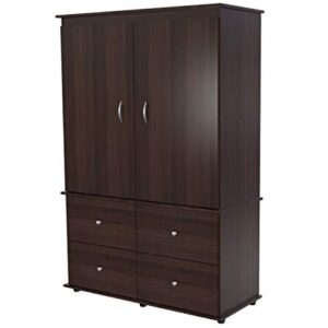 Inval America Wood Armoire Audio/Video Combo, Espresso-wengue