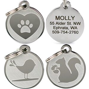 gotags dog id tags, fun playful designs, personalized engraved stainless-steel dog & cat pet tags.