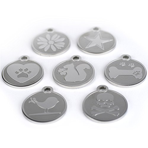 GoTags Dog ID Tags, Fun Playful Designs, Personalized Engraved Stainless-Steel Dog & Cat Pet Tags.