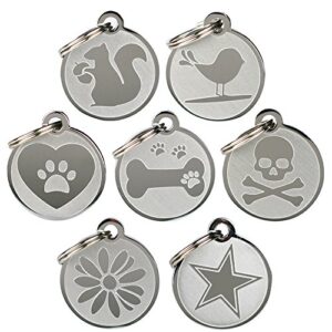 GoTags Dog ID Tags, Fun Playful Designs, Personalized Engraved Stainless-Steel Dog & Cat Pet Tags.