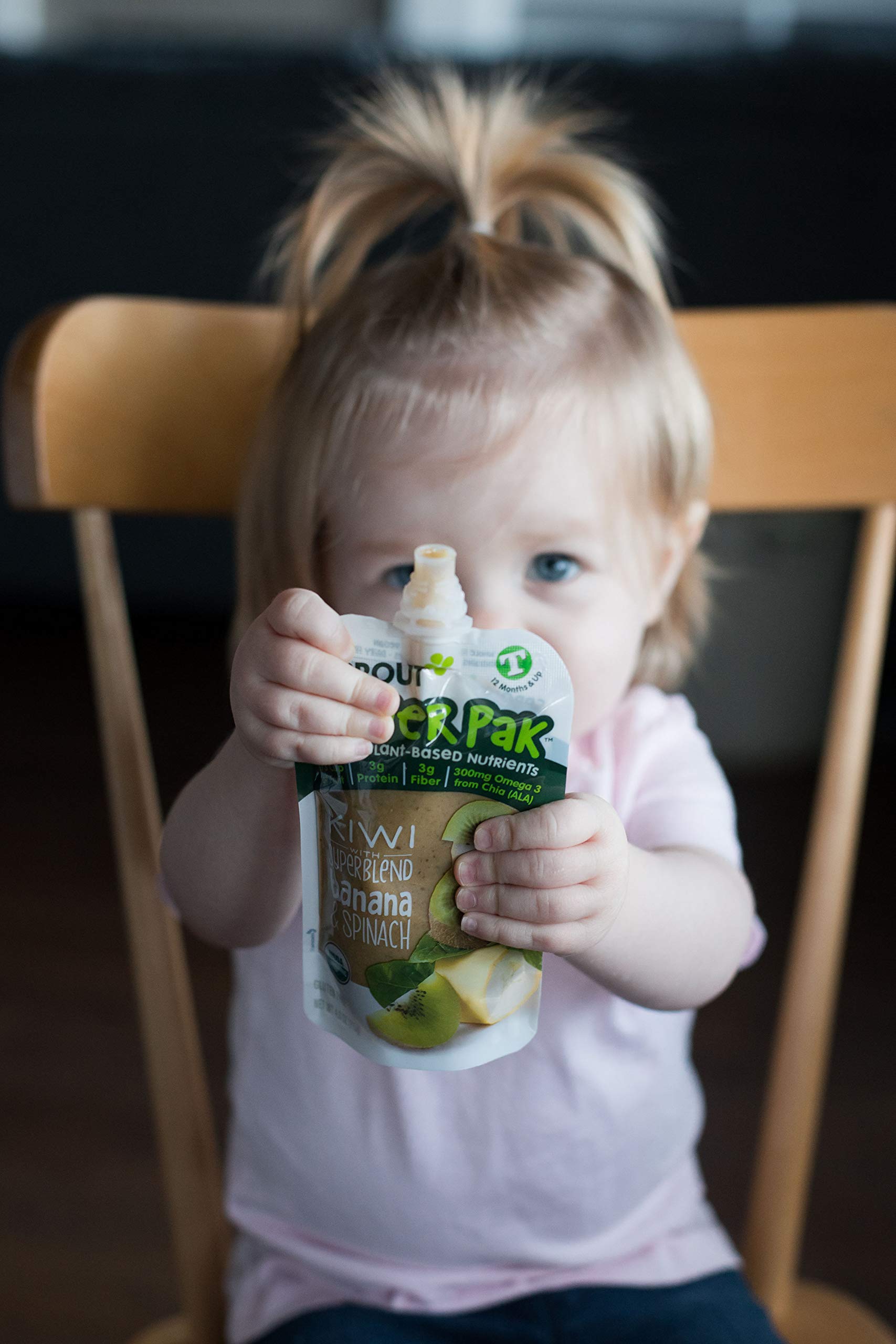 Sprout Organic Baby Food, Stage 4 Toddler Pouches, Kiwi Banana & Spinach Power Pak, 4 Oz Purees (Pack of 6)