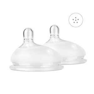 Olababy Gentle Bottle Silicone Replacement Nipple 2 Pack (6+ Months/Fast Flow)