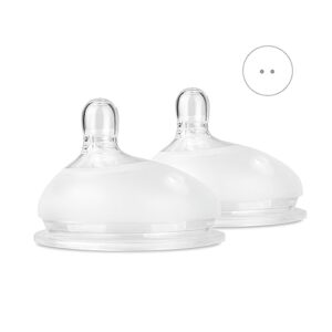 Olababy Gentle Bottle Silicone Replacement Nipple 2 Pack (0-3 Months/Slow Flow))