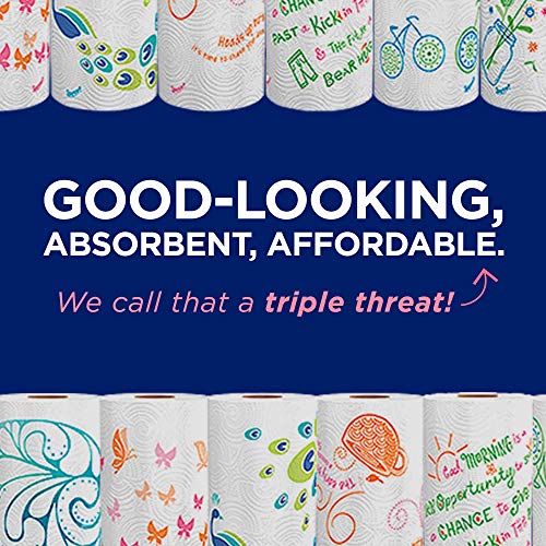 Sparkle Paper Towels, Spirited Prints, Pick-a-Size, 6 Count of 110 Sheets Per Roll, 110 Sheets (Pack of 6)