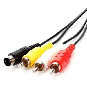 CHILDMORY 6ft AV TV S Video AV Cable for Gamecube SNES NGC N64 Console