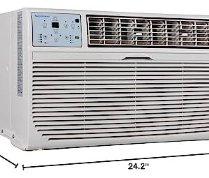 Keystone 10,000 BTU 230V Wall Mounted Air Conditioner & Heater with Dehumidifier Function - Quiet Wall AC & Heater Combo with Remote Control for Small & Medium Sized Rooms up to 450 Sq.Ft.