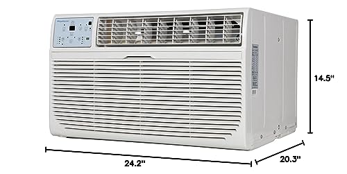 Keystone 12,000 BTU 230V Wall Mounted Air Conditioner & Heater with Dehumidifier Function - Quiet Wall AC & Heater Combo with Remote Control for Small & Medium Sized Rooms up to 550 Sq.Ft.