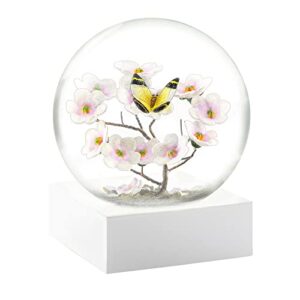 coolsnowglobes butterfly on branch cool snow globe