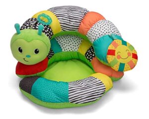 infantino prop-a-pillar tummy time & seated support - pillow support for newborn and older babies, with detachable support pillow and toys, 3 piece set (pack of 1)