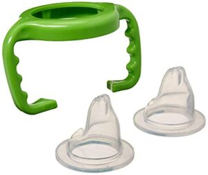 thinkbaby baby bottle to sippy conversion kit, green