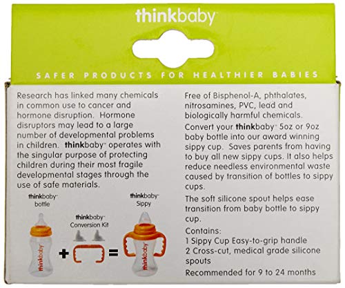 Thinkbaby Baby Bottle to Sippy Conversion Kit, Green
