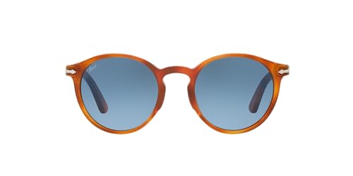 Persol PO3171S Round Sunglasses, Terra Di Siena/Azure Gradient Blue, 49 mm