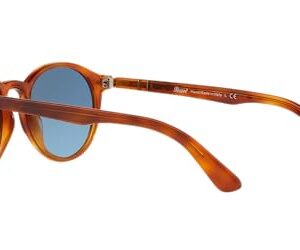 Persol PO3171S Round Sunglasses, Terra Di Siena/Azure Gradient Blue, 49 mm
