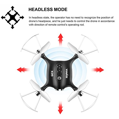 Cheerwing Syma X20 Mini Drone for Kids and Beginners RC Nano Quadcopter with Auto Hovering 3D Flip(Black)