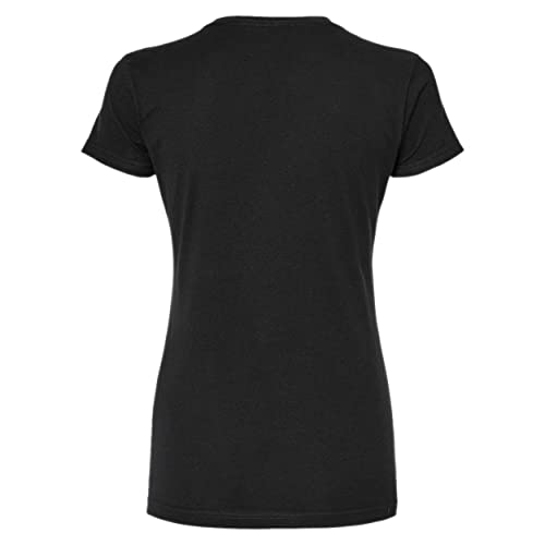 Tultex Ladies' Slim Fit Fine Jersey Tee- Black- 2XL