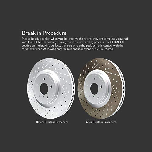 R1 Concepts Front Brakes and Rotors Kit |Front Brake Pads| Brake Rotors and Pads| Ceramic Brake Pads and Rotors |fits 2009-2011 Mercury Mariner, 2009-2012 Ford Escape, 2011 Mazda Tribute