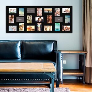 Gallery Solutions Flat Black 21 Opening Collage Wall Frame