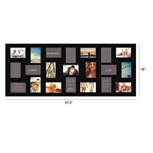 Gallery Solutions Flat Black 21 Opening Collage Wall Frame