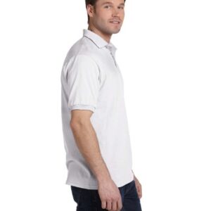 Hanes by Cotton-Blend Jersey Men's Polo_White_L