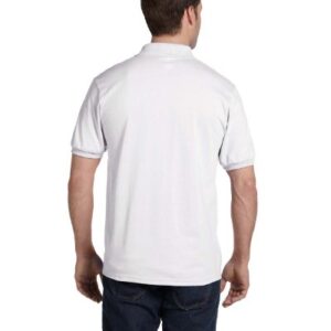 Hanes by Cotton-Blend Jersey Men's Polo_White_L