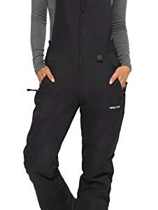 Arctix Women's Essential Insulated Bib Overalls, Black, Medium Short