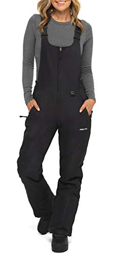 Arctix Women's Essential Insulated Bib Overalls, Black, Medium Short