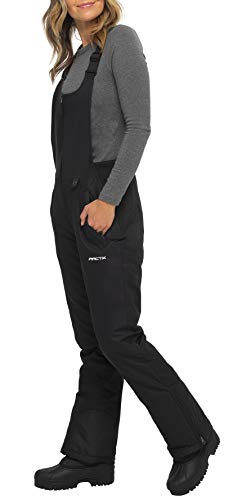 Arctix Women's Essential Insulated Bib Overalls, Black, Medium Short