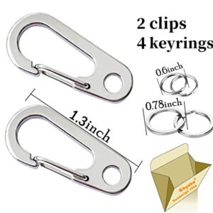 Chyobo Stainless Steel Dog Tag Quick Clips - for Medium and Large Dog Collars