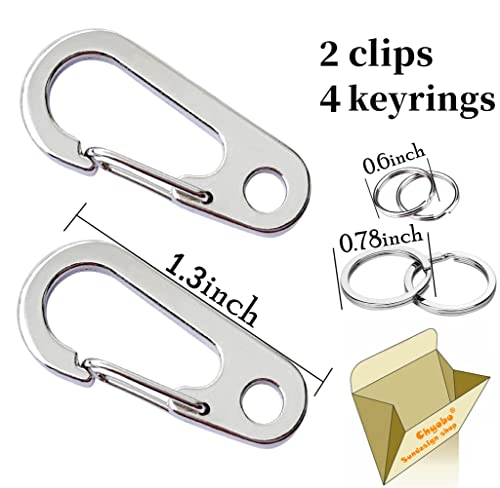 Chyobo Stainless Steel Dog Tag Quick Clips - for Medium and Large Dog Collars